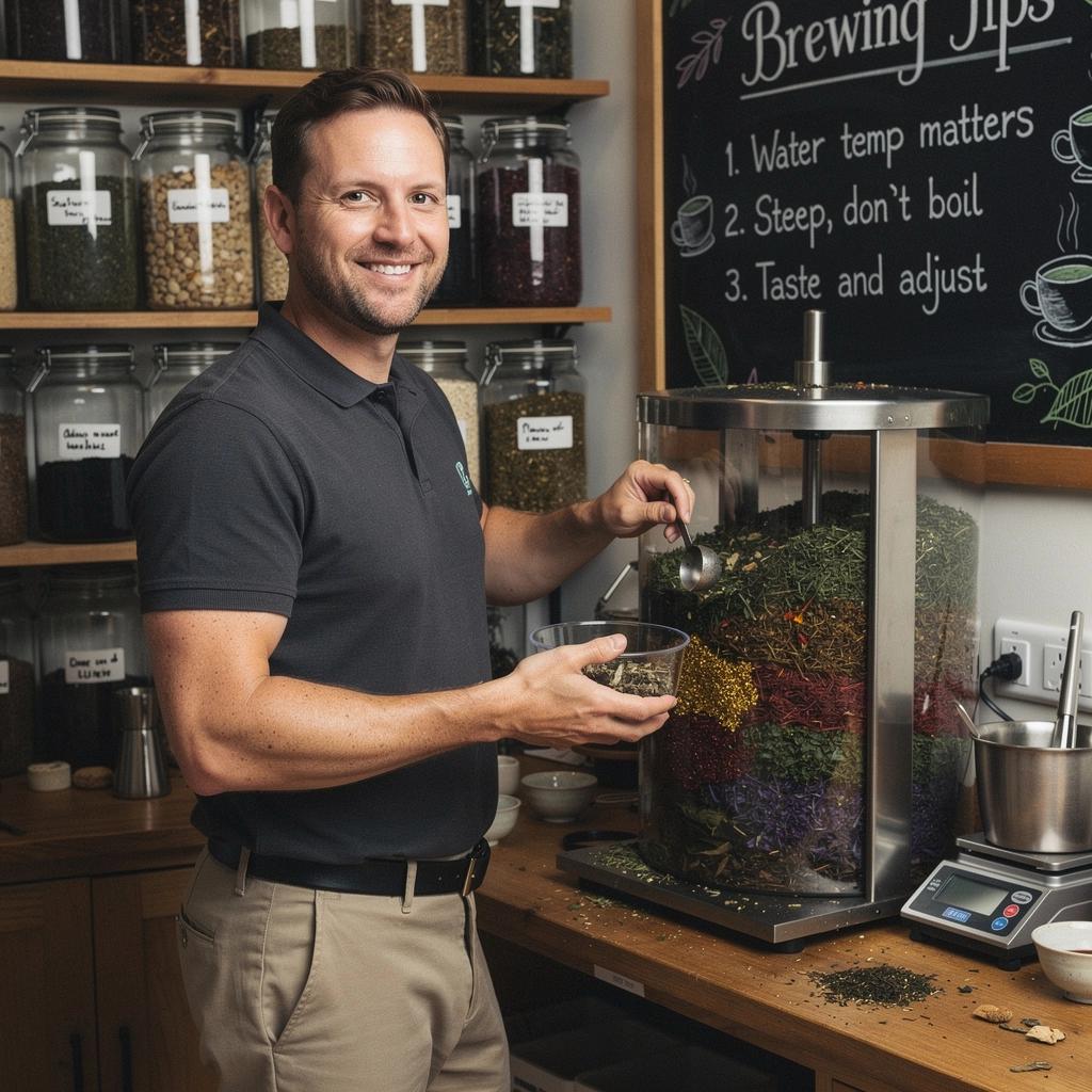 Egy szakszerűen elkészített gyógynövénytea, mellette egy jegyzetfüzet és toll.